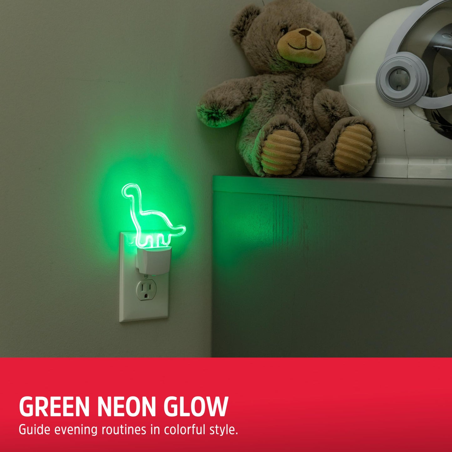 Energizer Night Light, Color Changing, Nightlight for Bedroom, Bathroom, Nursery, Hallway, Kitchen,White Base, 81567