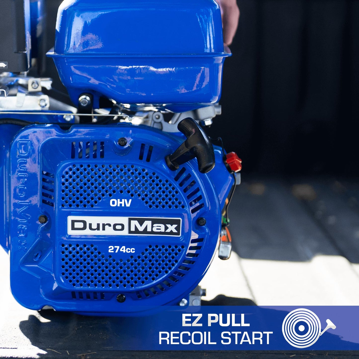 DuroMax XP9HP 274cc 25mm Horizontal Shaft Recoil Start Gas Powered Multi-Use Engine