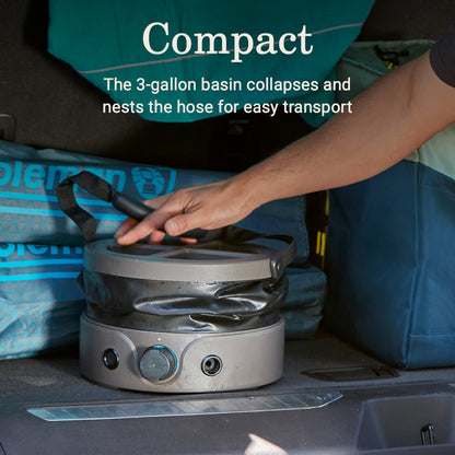 Coleman OneSource Rechargeable Camping Gear: Camp Shower, Cordless Vacuum, Fan, Speaker & Air Pump with Included Battery