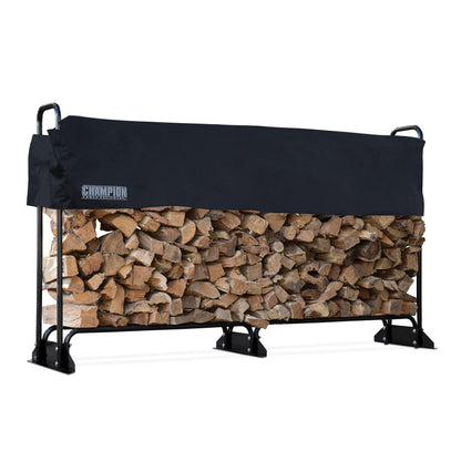 Champion Power Equipment 201164 96-Inch Firewood Heavy Duty Wood Log Rack, Weather Resistant Cover Included