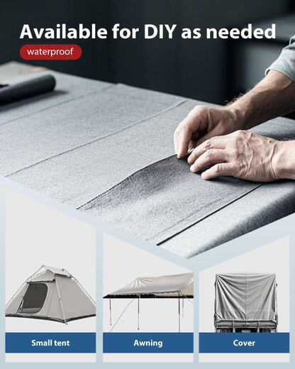 FoundGo Canvas Tarp 10x24ft Heavy Duty Waterproof Tarps with Grommets, UV Resistant, 22 Mil Tarpaulin,14 oz Durable Cloth Covers for Car, Roof, Boat, Camp, Canopy, Woodpile with Loops & Ropes-Grey