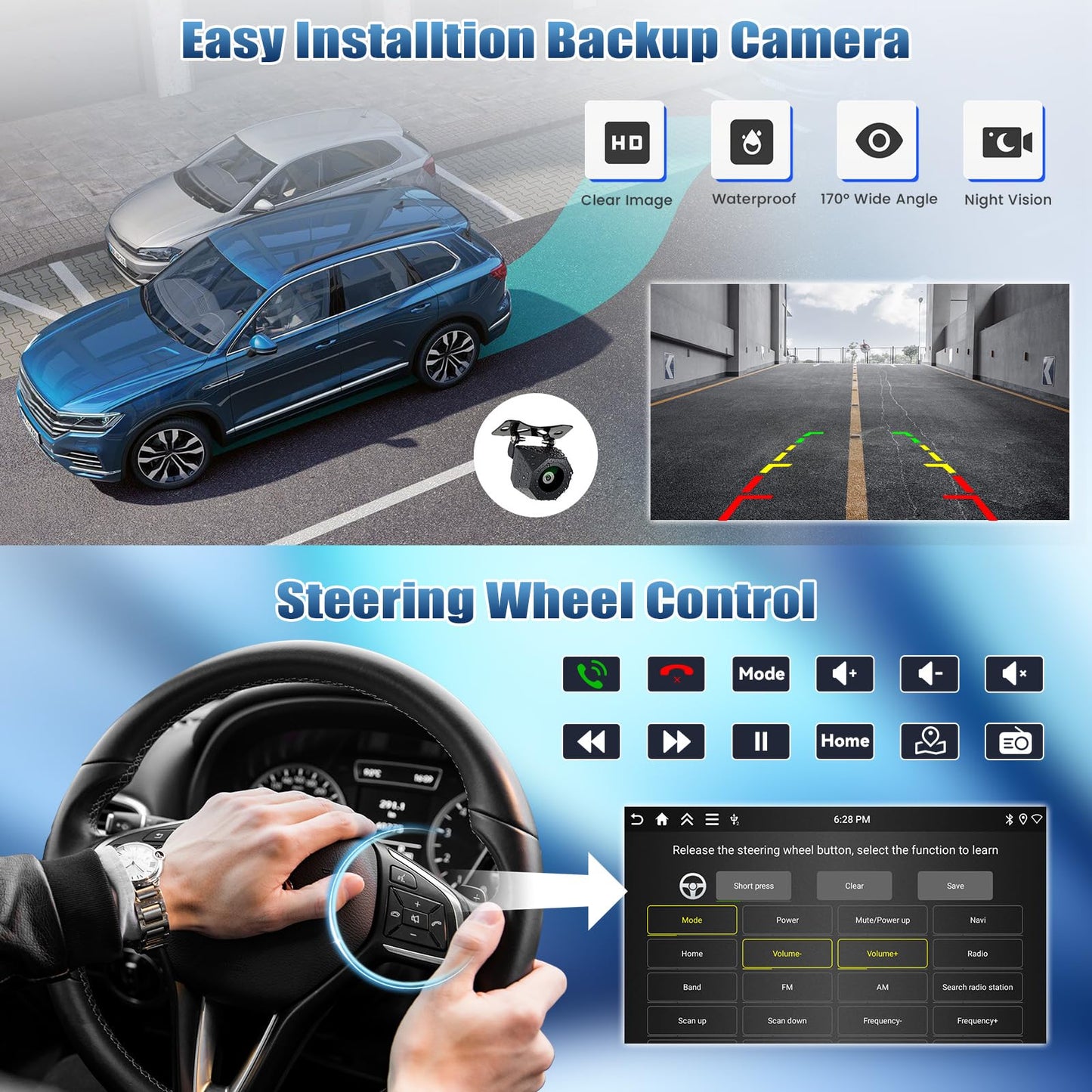 Android 15 4G+128G Car Stereo for Jeep Compass Patriot 2010-2016 with Wireless Carplay Android Auto, 10.1" Incell Touchscreen Head Unit Bluetooth 5.0 32-EQ GPS WiFi FM/RDS Mirror Link SWC Backup Cam
