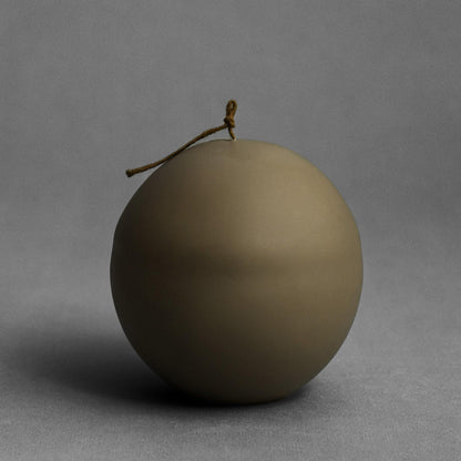 LAWA Imperfect Sphere Candle - Beautiful Handmade Pillar Scented Soy Wax Elegant Aesthetic Candle Housewarming Gift Home Room Shelf Decor Idea (Earthy Green, Large)