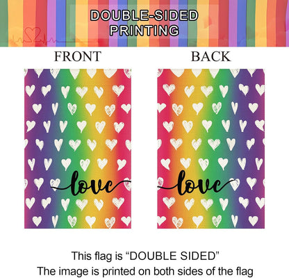 Baccessor LGBTQ Garden Flag - Double-Sided Rainbow Design for Pride Month | 12.5 x 18 Inch Outdoor Decoration