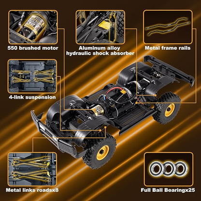 FMS FCX10 1/10 RC Crawler Land Rover Camel Trophy Edition Official Licensed 4WD All Terrain Off-Road RC Truck for Adults High-Detail Scale RC Car with Metal Gears Upgraded Shocks (Discovery)
