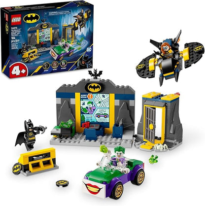 LEGO DC Batman: The Batcave with Batman Batgirl &amp The Joker Fun Super Hero Toy Gift for Kids Ages 4 and Up with Batman Action Figures 76272