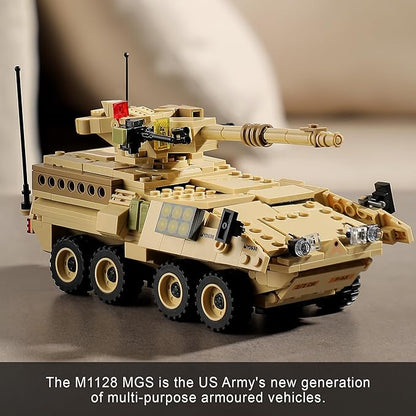 Boxer &amp Stryker Military Vehicles Building Sets Compatible with Lego Armored Tank Model Kit for Kids Great Army Toys for Boys Kids Teens Ages 8+