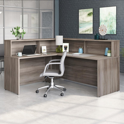 OfficeWorks by Sauder Affirm Reception Station, L: 70.87'' x W: 70.87'' x H: 13.58'', Hudson Elm