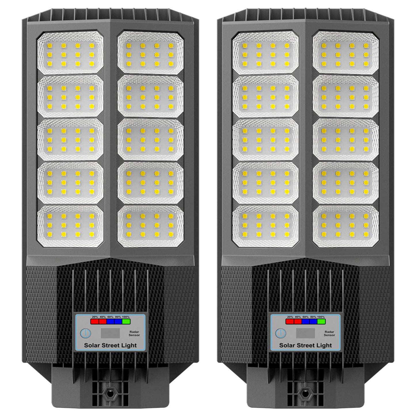 Jadisi Solar Street Light, Dusk-to-Dawn Waterproof LED Solar Street Lights Outdoor with Pole Mount,9000W IP67,7000K, High Lumen Outdoor Lighting for Driveway, Farm, Street & Parking