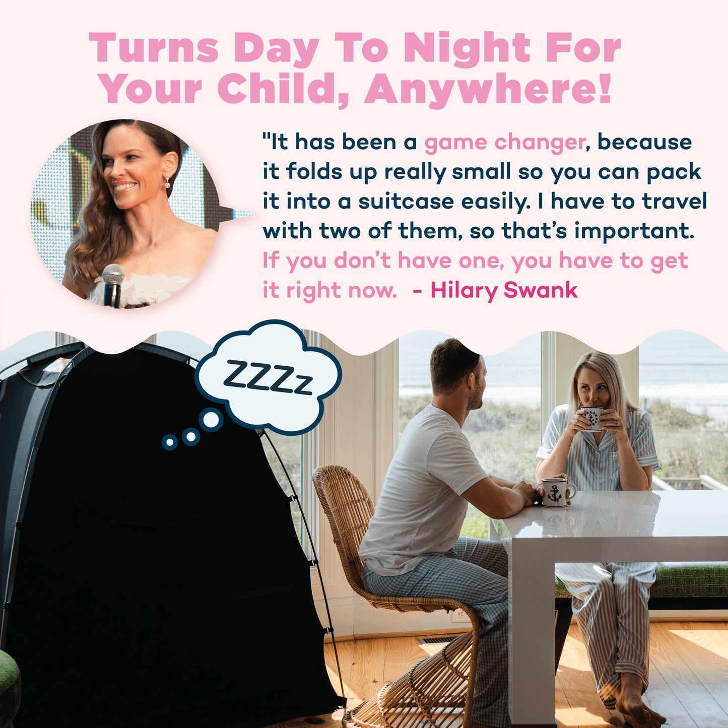 SlumberPod The Original Blackout Sleep Tent Travel Essential for Babies and Toddlers, Mini Crib and Pack N Play Cover, Sleep Pod for Kids with Monitor Pouch and Fan Pouch, Blocks 99% Light, Black