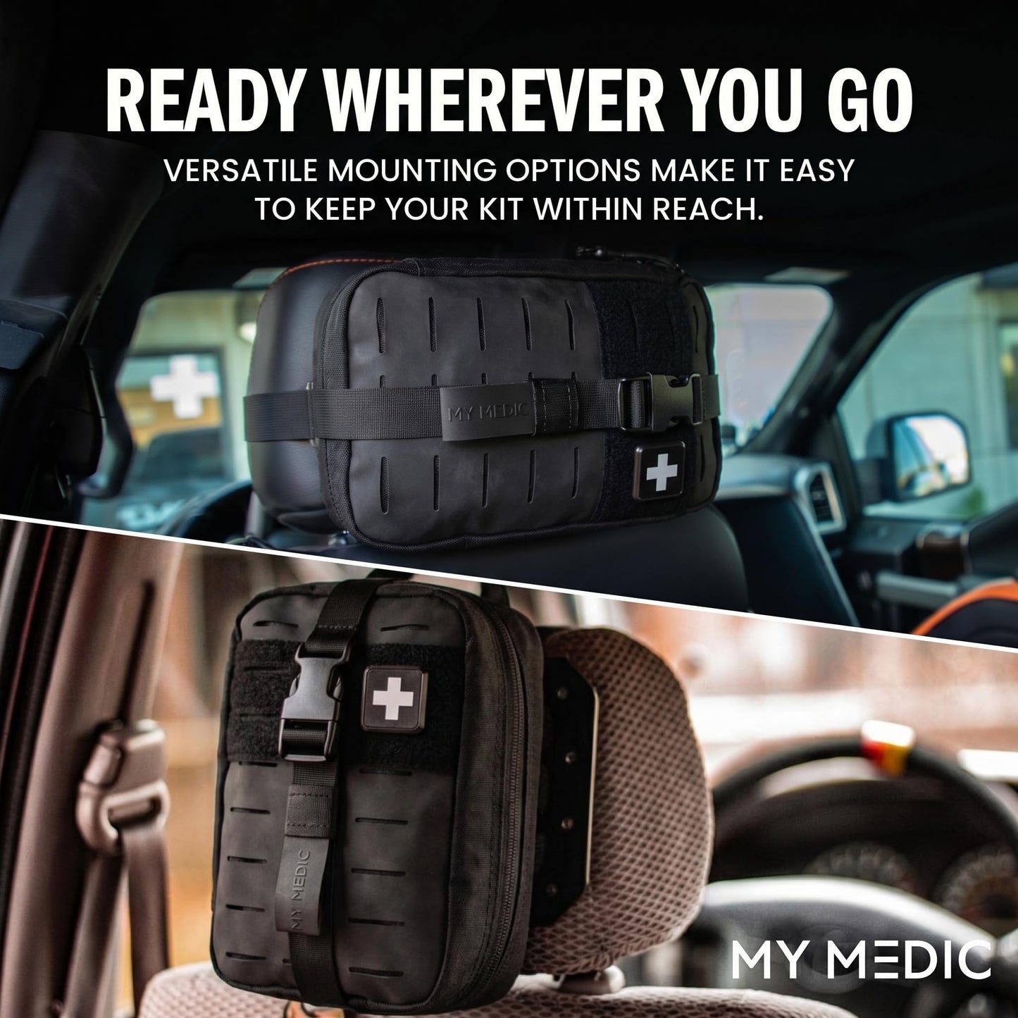 MY MEDIC MyFAK PRO Tactical IFAK Trauma Kit & First Aid Kit with Tourniquet - HSA FSA Items - Built in USA - Combat Medical Supplies, Trauma Pack & Molle Bag for Car, Truck, Vehicle, Boat & EDC, Black