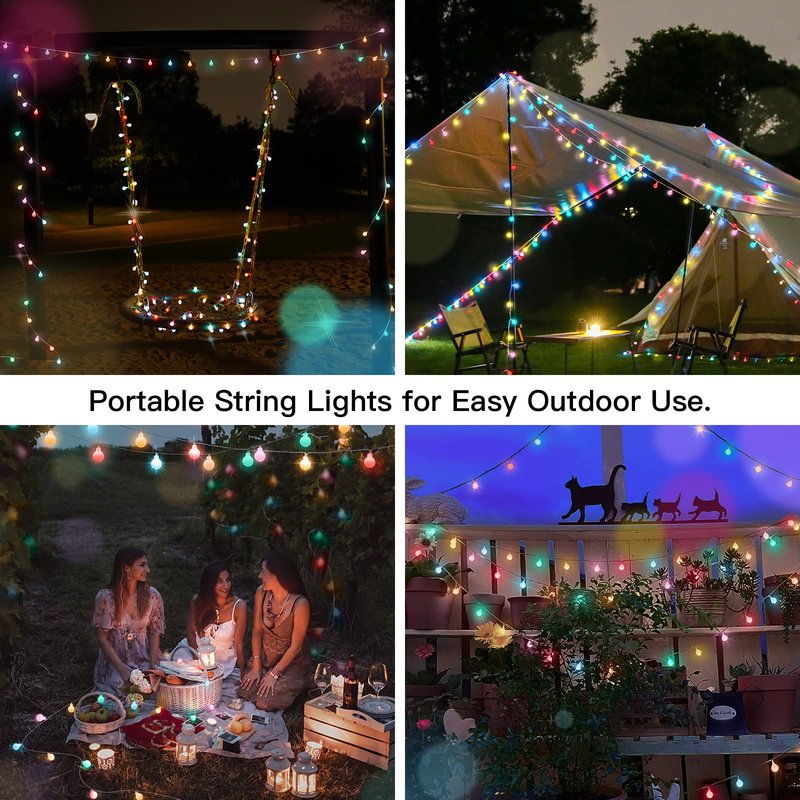 suddus Easter Lights Plug in, 33ft 100 Led USB Pastel String Lights with Timer, Globe String Lights Indoor for Classroom, Dorm, Party, Room, Outdoor, Tree, Patio, Garden, Spring Decoration