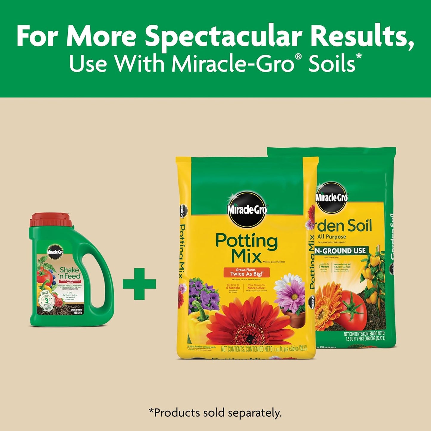 Miracle-Gro Shake 'N Feed Tomato & Vegetable Plant Food - 4.5 lb Fertilizer for In-Ground & Container Gardens