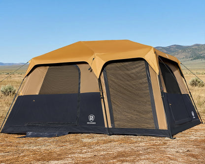 EVER ADVANCED 10 Person Blackout Camping Tent, Easy Setup Instant Cabin Tent for Family, Water-Resistant & Weather-Resistant Light-Blocking Tent with Rainfly for Outdoor Travel, 14' x 10' x 78"