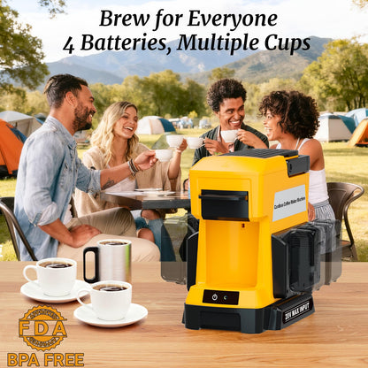 Byutrcfuy Cordless Coffee Maker for Dewalt 20V MAX Battery, 3 Brewing Options Drip Coffee Maker with Coffee Grinder, Portable Single Serve Coffee Makers for Camping, Travel, and Jobsite. (Tool Only)