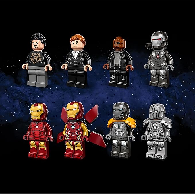 Lego Marvel Iron Man Armory Toy Building Set 76216 Avengers Gift for 7 Plus Year Old Kids Boys &amp Girls Iron Man Pretend Play Toy Marvel Building Kit with MK3 MK25 and MK85 Suit Minifigures