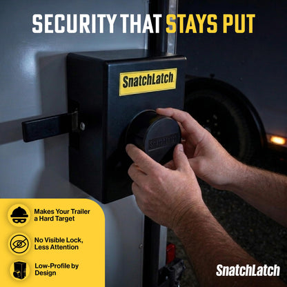 SnatchLatch Seal Guard Heavy Duty Trailer Lock – Hardened Steel Shroud for Dry Van Cam Bar Latches – Protects Trucking Security Seals from Tampering & Theft – Fits 18-Wheeler & Cargo Trailer Doors