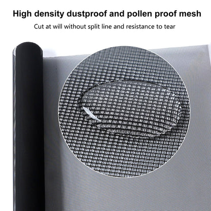 High Density dustproof and Pollen Proof net Window Screen mesh roll Used to Replace Screen Windows and Doors (Black high-Density mesh,787''×49''(2000×125cm)