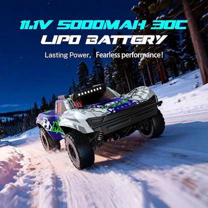 Hosim Fast RC Cars for Adults Brushless 1/10 Scale MAZEK 4x4 Off-Road Electric All Terrain Hobby Grade Monster Truck with 3S Lipo Battery &amp 100A ESC 4S Ready RC Truck Waterproof Remote Control