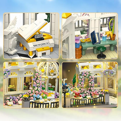 Oichy Flower House Building Set Botanical Garden Building Toy Romantic Greenhouse Model Kit Christmas Birthday Gift for Adults and Girls (2397PCS)
