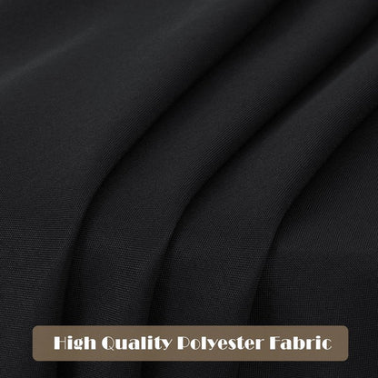 sancua 10 Pack Black Tablecloth 60 x 84 Inch, Rectangle Table Cloth for 4ft Tables - Stain and Wrinkle Resistant Washable Polyester Table Cover for Dining Wedding Banquet Party Buffet Restaurant