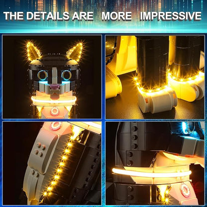 LED Light Kit for Lego 21349 Ideas Tuxedo Cat Set Compatible with Lego 21349 Building Blocks Model(Not Include Blocks Set)
