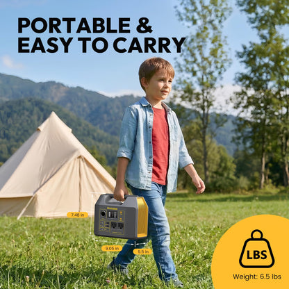EnginStar Portable Power Station,300W Solar Generator, 110V 296Wh Power Bank Two Pure Sine Wave AC Outlet 80000mAh Lithium Battery Pack for Camping Outdoors Trip RV Hunting Vans Emergency Backup