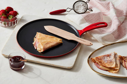 Le Creuset Enameled Cast Iron Traditional Round Crepe Pan, 10.25", Oyster