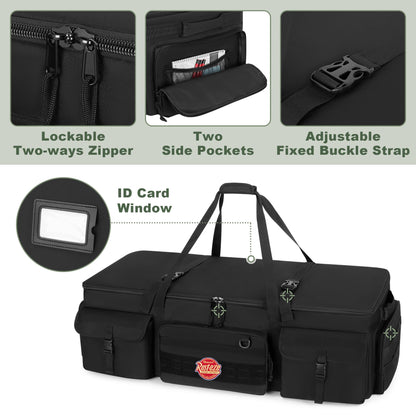 GOBUROS 42” Rifle Case for 4 Guns, Soft Multi Gun Case with Padded Dividers for Organization, Tactical Rifle Bag with Extra Pockets and Padded Handle for Rifle Accessory and Easy Shipping
