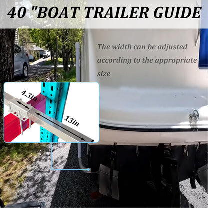 FINALAWOLF Boat Trailer Guide,60 "Boat Trailers, 316L Stainless Steel,Trailer Rear Guide,Lnstallation Width is Adjustable,Fit for a Variety of Boat Trailers