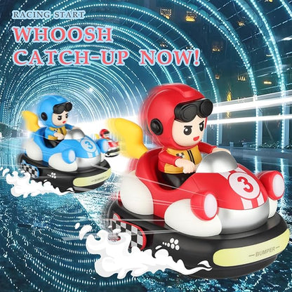 Remote Control Bumper Cars Toy (2 Cars Set) – Rechargeable RC Ejector Vehicles with Music &amp Lights 2-Player Battle Racing Game for Kids Ages 3–8 Birthday Gift