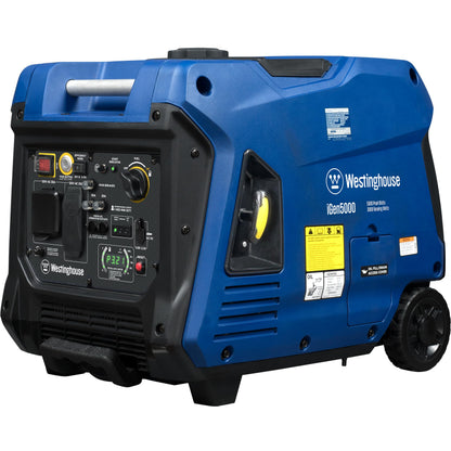 Westinghouse 5000 Peak Watt Super Quiet Portable Inverter Generator, Remote Electric Start with Auto Choke, Wheel & Handle Kit, RV Ready, Gas Powered, Parallel Capable