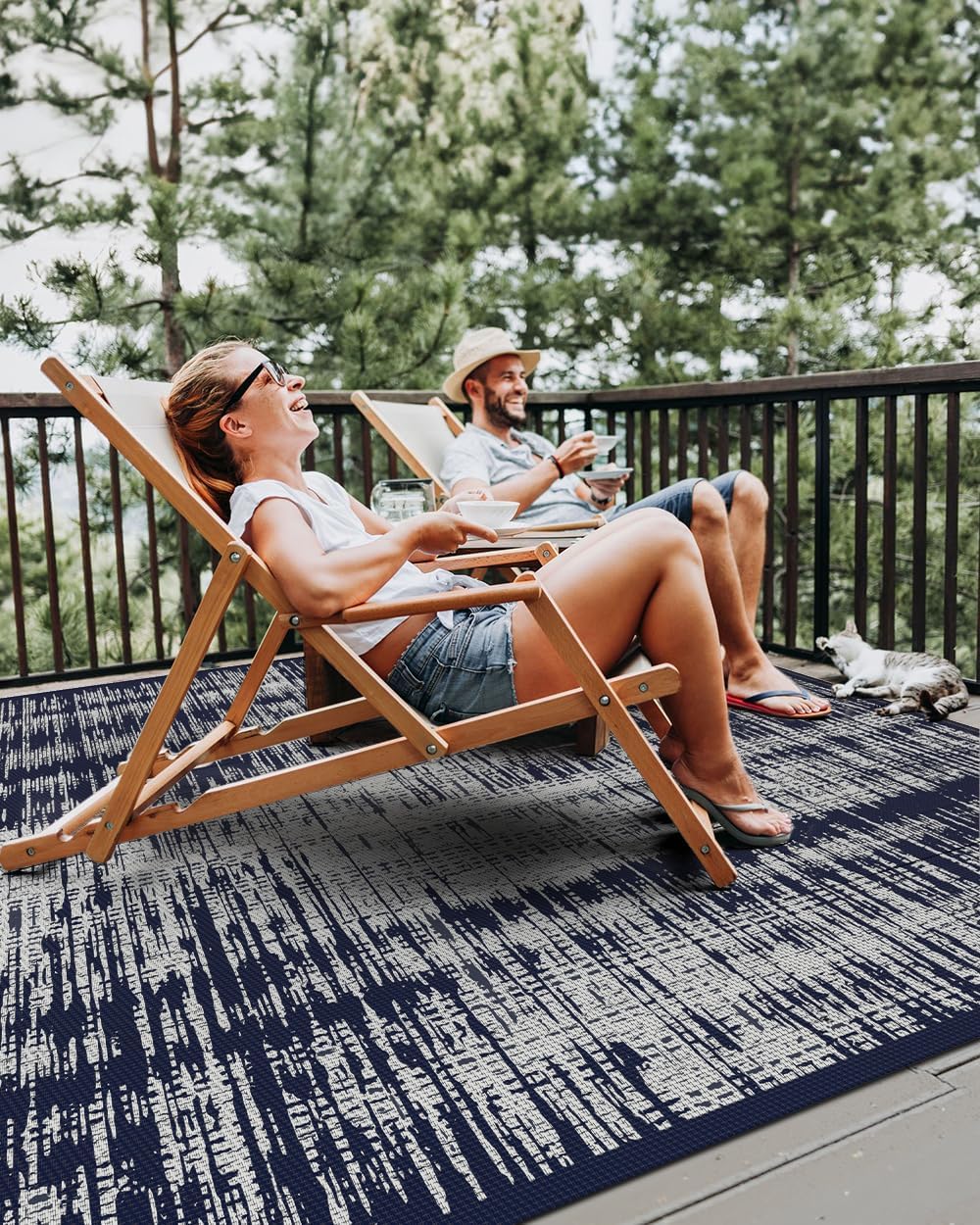 MontVoo Outdoor Rug Waterproof 9x18ft Outdoor Patio Rug Mat Reversible Plastic Straw Outside Rug Carpet Outdoor Rugs for RV Camping Picnic Beach Balcony Porch Deck