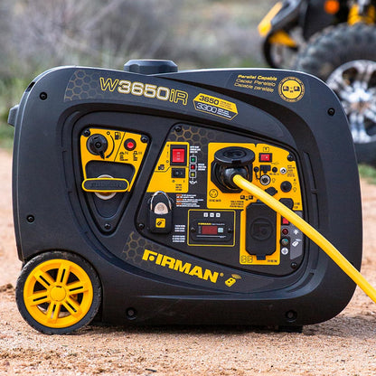 FIRMAN W03383 Inverter Portable Generator, 3650W Remote Start Gas Power, 3300W Running Watts, Quiet Whisper Series Muffler, RV Ready 120V, Compact Fuel-Efficient Power for Camping and Outdoor Use