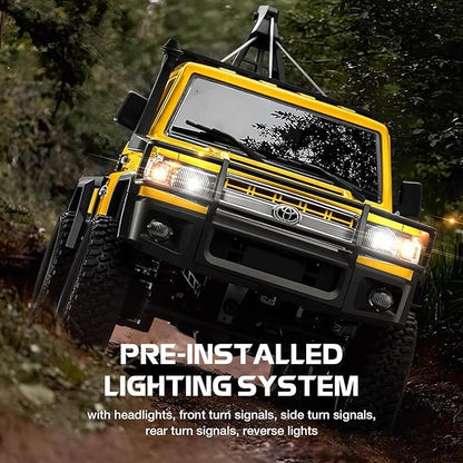 ARRIS MN82T 1/12 RC Rock Crawler Climbing Truck with Crane Hook Toyota LC794WD Off Road RC Car with LED Lights 2.4GHz Full Proportional Control RTF Toy Vehicle Gifts