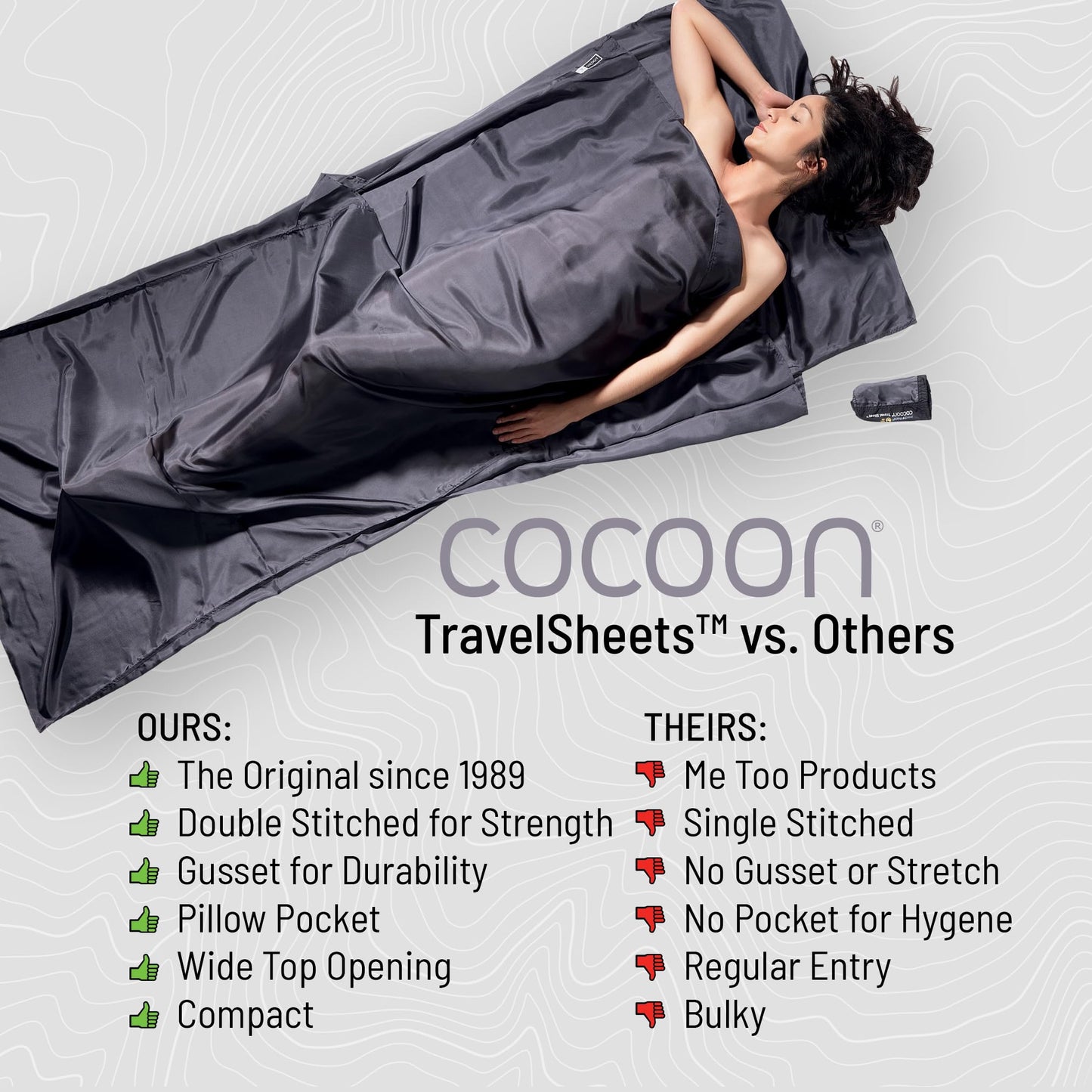 COCOON - Premium - TravelSheet -Silk - African Night - Regular