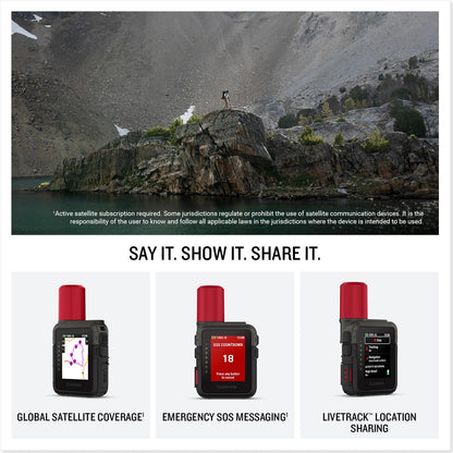 Garmin inReach® Mini 3 Plus, Rugged Global Satellite Communicator with Touchscreen Texting, Photo & Voice Messaging, Emergency SOS Messages & Battery Up to 350 Hours with 10-min inReach® Tracking