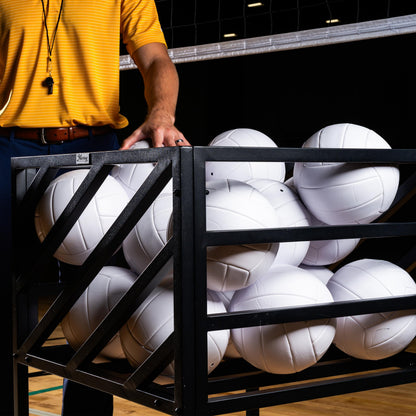 Murray Sporting Goods Premium Portable Volleyball Cart | Black Volleyball Metal Storage Cart with Wheels
