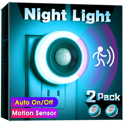 Briignite Motion Sensor Night Light, 4 Pack, Night Lights Plug into Wall, Auto On/Off Motion Activation Nightlight, Energy-Saving 0.6W LED, Daylight White, Ideal for Kids, Bedroom, Bathroom