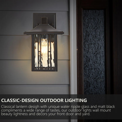 OUPAVOCS Outdoor Wall Lights, Waterproof Metal Sconce, Oil Rubbed Bronze, 1 Pack, Model FTL-OW-090