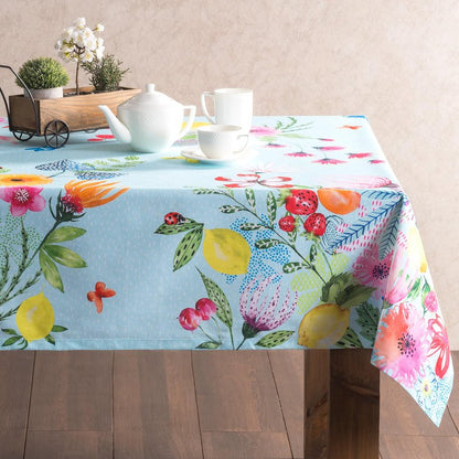 Maison d' Hermine Table Cloth Square Table 100% Cotton 54 x 54 Inches Tablecloth Reusable Decorative for Dining Kitchen Room Farmhouse Home Gifts for Mothers Day Spring Summer - Jardin D'Ete - Mint