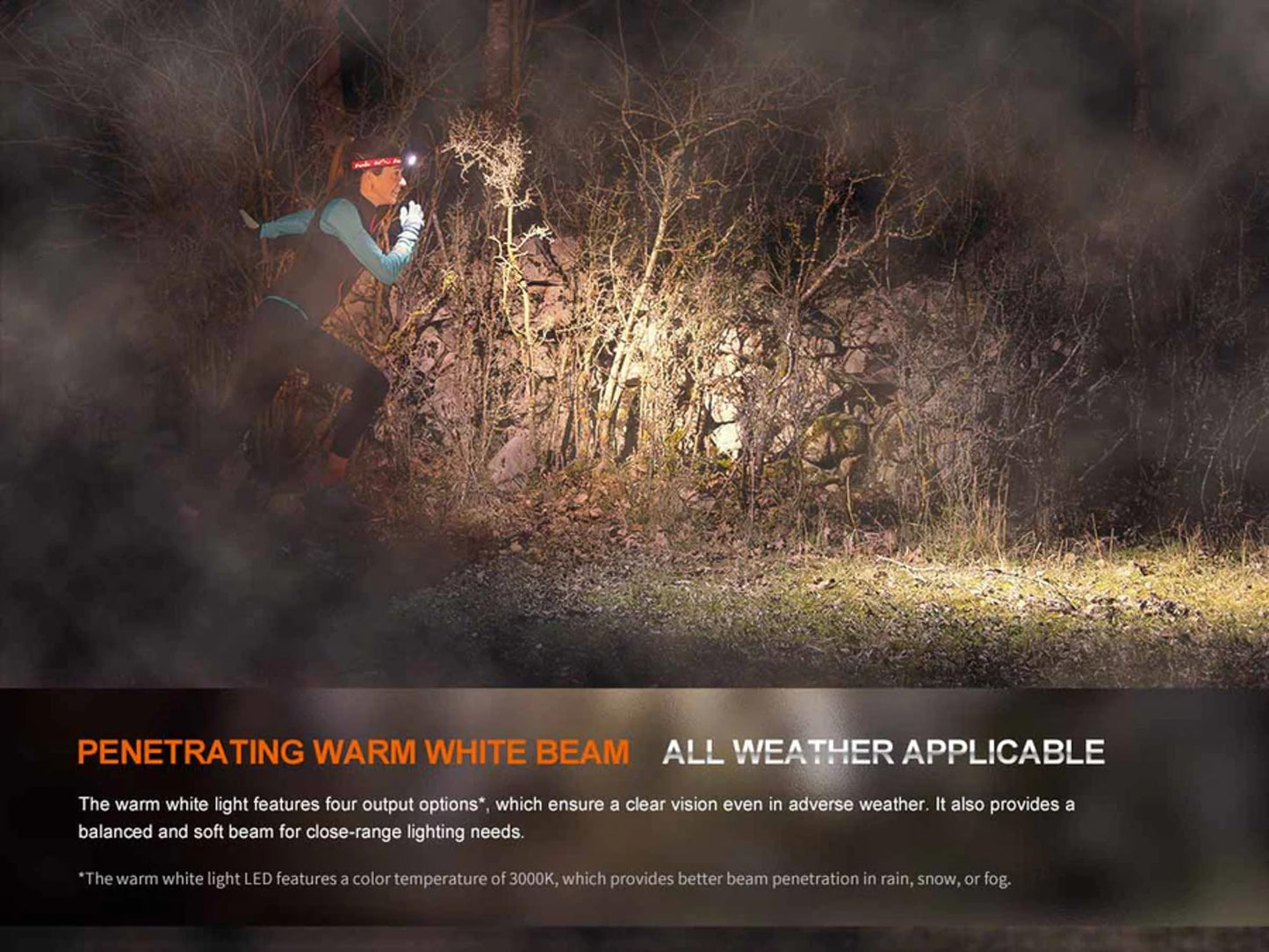 Fenix HM65R-T V2.0 Running Rechargeable Headlamp - 1600 Lumen White Light and Warm White Dual Beams - Lightweight - Long Runtime for Trail Running - Rechargeable, Bundle with Wall Plug
