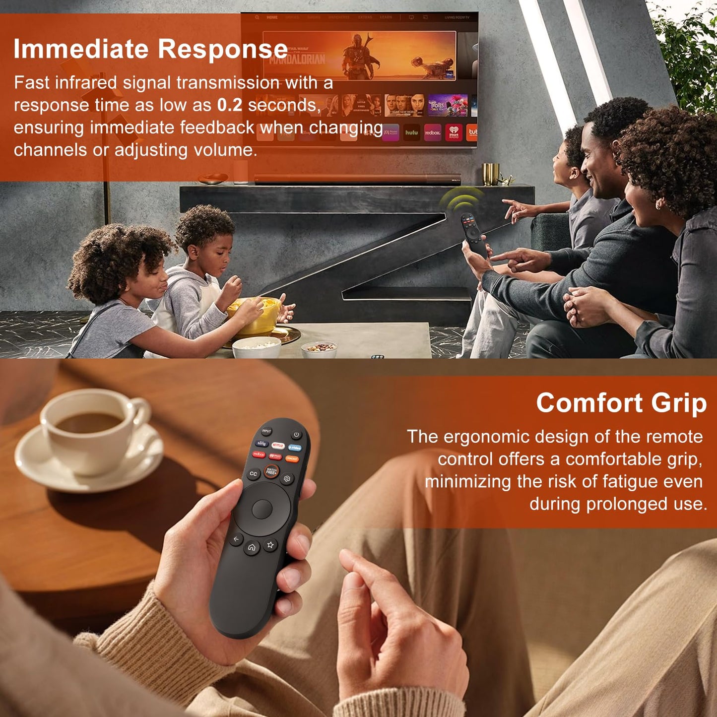 Voice Remote Control Replacement for Hisense Smart Google TV，Compatible with Hisense QLED UHD Mini-LED ULED Google TVs
