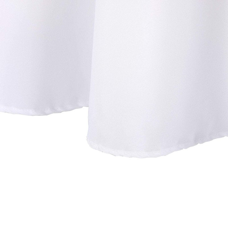 Ascoza 2pack 90x90 Inch White Square in Polyester Fabric Tablecloth for Wedding,Banquet,Restaurant and Parties