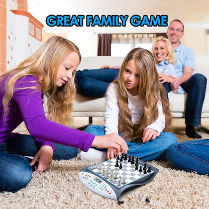 Electronic Chess Set with Voice Teaching System Magnetic Computer Chess Game Great Partner for Beginners &amp Improving Players Electronic Chess Board Grows Your Chess Skills