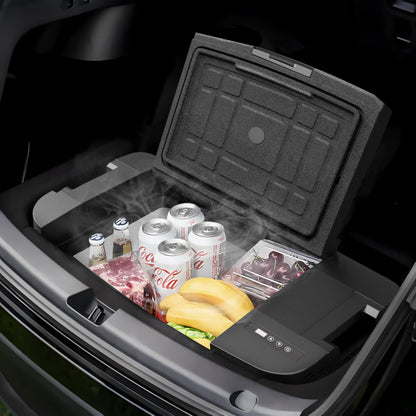 AKwing Car Refrigerator for Tesla Model Y, 37QT Car Fridge for Tesla Model Y 2019-2024 2025-2026 Juniper, 12V Refrigerator for Camping Tailgating Road Trip Home Use, App Control
