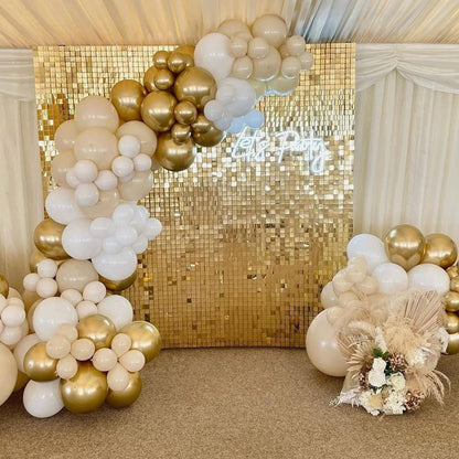 Awenztech Metallic Gold Balloons 12 inch, Chrome Gold Latex Balloons 50pcs Party Balloons for Graduation Engagement Wedding Birthday Party Decorations