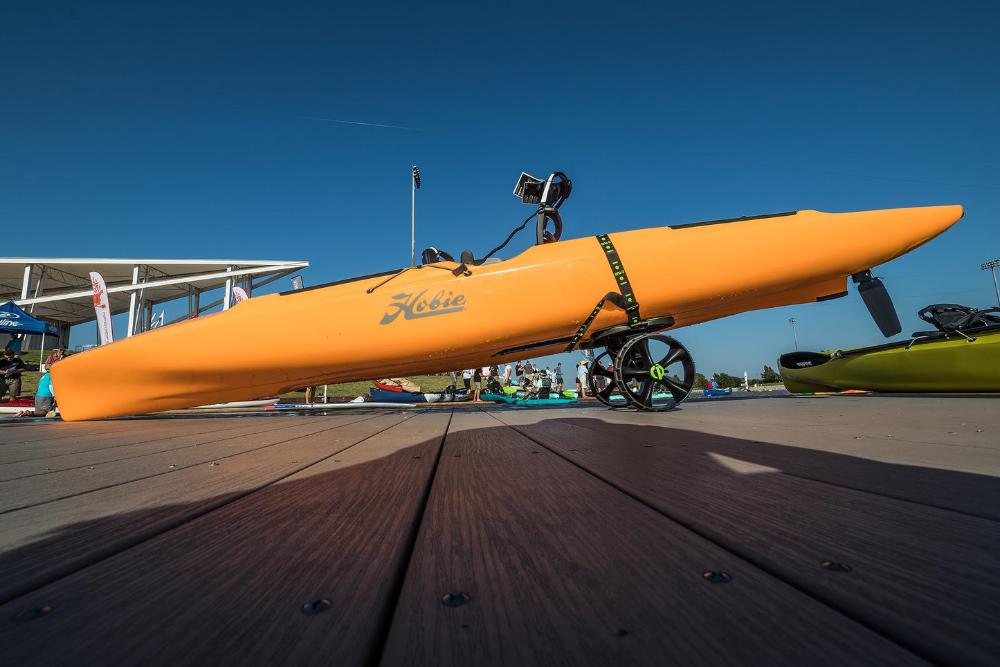 RAILBLAZA Genuine C-Tug Kayak Cart Dolly - Puncture-Free Wheels Canoe Cart Trailer with 260 lb Load Capacity - Portable & Foldable Heavy-Duty Boat Dolly & Kayak Accessories