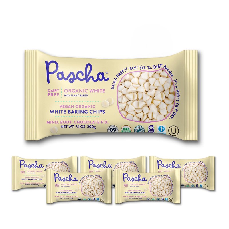 Pascha, Organic White Rice Chocolate Baking Chips, 7.1 Ounce