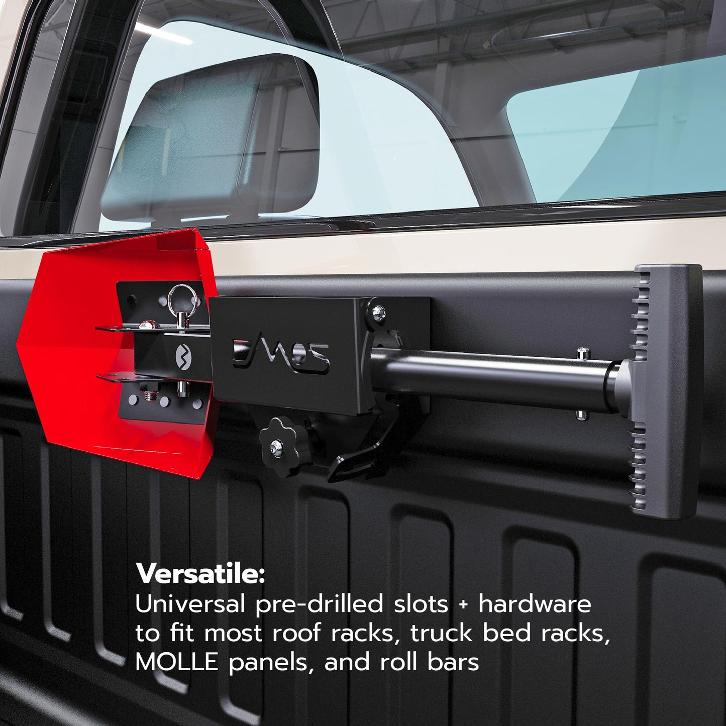 DMOS Shovel Mount - Aluminum Off-Road & Overlanding Tool Mount Clamp for Trucks, Cars, & ATVs - Universal Shovel/Axe